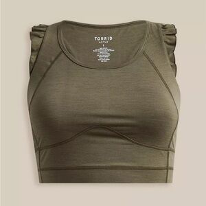 Torrid Plus Size Wireless Ruffle Trim Active Sport Bra